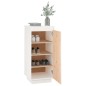 vidaXL Armario zapatero de madera maciza de pino blanco 35x35x80 cm vidaXL Armario zapatero de madera maciza de pino blanco 35x35x80 cm