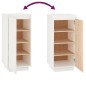 vidaXL Armario zapatero de madera maciza de pino blanco 35x35x80 cm vidaXL Armario zapatero de madera maciza de pino blanco 35x35x80 cm