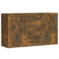 vidaXL Aparador madera contrachapada color roble ahumado 120x36x69 cm