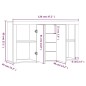vidaXL Aparador madera contrachapada color roble ahumado 120x36x69 cm vidaXL Aparador madera contrachapada color roble ahumado 120x36x69 cm