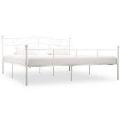 vidaXL Estructura de cama de metal blanco 180x200 cm
