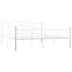 vidaXL Estructura de cama de metal blanco 180x200 cm