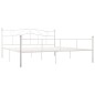 vidaXL Estructura de cama de metal blanco 180x200 cm