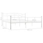 vidaXL Estructura de cama de metal blanco 180x200 cm