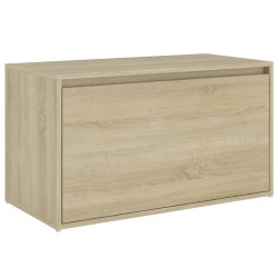 vidaXL Banco pasillo madera de ingeniería roble Sonoma 80x40x45 cm