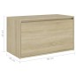 vidaXL Banco pasillo madera de ingeniería roble Sonoma 80x40x45 cm vidaXL Banco pasillo madera de ingeniería roble Sonoma 80x40x45 cm