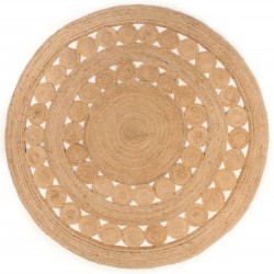 vidaXL Alfombra redonda de yute trenzado 180 cm