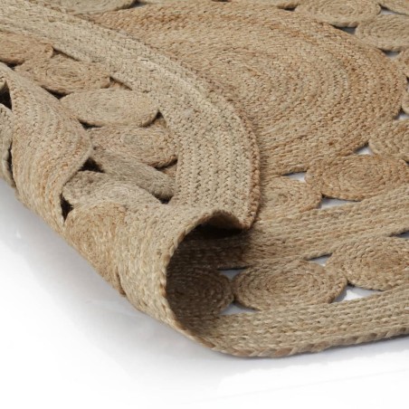 vidaXL Alfombra redonda de yute trenzado 180 cm