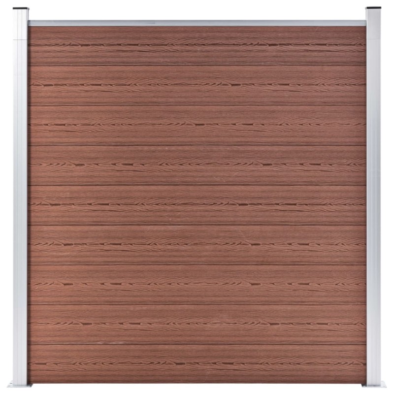 vidaXL Valla de jardín de WPC marrón 180x186 cm