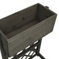 vidaXL Jardinera enrejada de jardín madera de abeto gris 45x30x74 cm