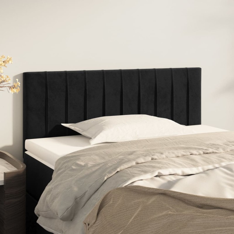 vidaXL Cabecero de terciopelo negro 90x5x78/88 cm vidaXL Cabecero de terciopelo negro 90x5x78/88 cm
