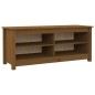 vidaXL Banco zapatero madera maciza de pino marrón miel 110x38x45,5 cm vidaXL Banco zapatero madera maciza de pino marrón miel 110x38x45,5 cm