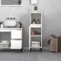 vidaXL Armario de baño madera contrachapada blanco 30x30x100 cm vidaXL Armario de baño madera contrachapada blanco 30x30x100 cm