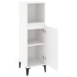 vidaXL Armario de baño madera contrachapada blanco 30x30x100 cm vidaXL Armario de baño madera contrachapada blanco 30x30x100 cm