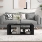 vidaXL Mesa de centro madera contrachapada negro 100x50x36 cm vidaXL Mesa de centro madera contrachapada negro 100x50x36 cm