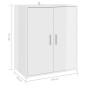 vidaXL Mueble zapatero madera de ingeniería blanco brillo 60x35x70 cm vidaXL Mueble zapatero madera de ingeniería blanco brillo 60x35x70 cm