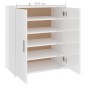 vidaXL Mueble zapatero madera de ingeniería blanco brillo 60x35x70 cm vidaXL Mueble zapatero madera de ingeniería blanco brillo 60x35x70 cm