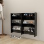 vidaXL Zapateros de pared 2 uds madera contrachapada negro 60x18x90 cm vidaXL Zapateros de pared 2 uds madera contrachapada negro 60x18x90 cm