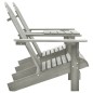 vidaXL Silla jardín Adirondack y mesita madera maciza de abeto gris vidaXL Silla jardín Adirondack y mesita madera maciza de abeto gris