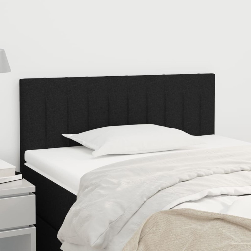 vidaXL Cabecero de tela negro 100x5x78/88 cm vidaXL Cabecero de tela negro 100x5x78/88 cm