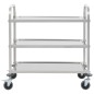 vidaXL Carrito de cocina de 3 alturas 95x45x83,5 cm acero inoxidable vidaXL Carrito de cocina de 3 alturas 95x45x83,5 cm acero inoxidable