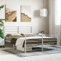 vidaXL Estructura cama metal con cabecero y estribo blanco 120x190 cm
