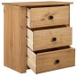 vidaXL Mesita de noche de madera maciza pino estilo Panamá 46x40x57 cm vidaXL Mesita de noche de madera maciza pino estilo Panamá 46x40x57 cm