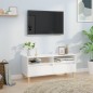 vidaXL Mueble de TV madera contrachapada blanco brillo 100x34,5x44,5cm vidaXL Mueble de TV madera contrachapada blanco brillo 100x34,5x44,5cm