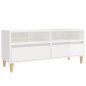 vidaXL Mueble de TV madera contrachapada blanco brillo 100x34,5x44,5cm vidaXL Mueble de TV madera contrachapada blanco brillo 100x34,5x44,5cm