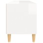 vidaXL Mueble de TV madera contrachapada blanco brillo 100x34,5x44,5cm vidaXL Mueble de TV madera contrachapada blanco brillo 100x34,5x44,5cm
