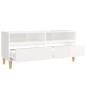 vidaXL Mueble de TV madera contrachapada blanco brillo 100x34,5x44,5cm vidaXL Mueble de TV madera contrachapada blanco brillo 100x34,5x44,5cm