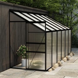 vidaXL Invernadero de aluminio gris antracita 7,44 m³