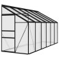 vidaXL Invernadero de aluminio gris antracita 7,44 m³