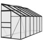 vidaXL Invernadero de aluminio gris antracita 7,44 m³