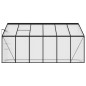 vidaXL Invernadero de aluminio gris antracita 7,44 m³