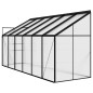 vidaXL Invernadero de aluminio gris antracita 7,44 m³