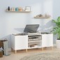 vidaXL Mueble discos madera contrachapada blanco brillo 121x38x48 cm vidaXL Mueble discos madera contrachapada blanco brillo 121x38x48 cm