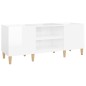 vidaXL Mueble discos madera contrachapada blanco brillo 121x38x48 cm vidaXL Mueble discos madera contrachapada blanco brillo 121x38x48 cm