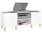 vidaXL Mueble discos madera contrachapada blanco brillo 121x38x48 cm vidaXL Mueble discos madera contrachapada blanco brillo 121x38x48 cm