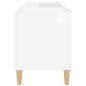 vidaXL Mueble discos madera contrachapada blanco brillo 121x38x48 cm vidaXL Mueble discos madera contrachapada blanco brillo 121x38x48 cm