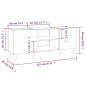 vidaXL Mueble discos madera contrachapada blanco brillo 121x38x48 cm vidaXL Mueble discos madera contrachapada blanco brillo 121x38x48 cm
