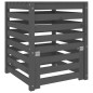 vidaXL Compostador de madera maciza de pino gris 63,5x63,5x77,5 cm vidaXL Compostador de madera maciza de pino gris 63,5x63,5x77,5 cm