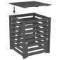 vidaXL Compostador de madera maciza de pino gris 63,5x63,5x77,5 cm vidaXL Compostador de madera maciza de pino gris 63,5x63,5x77,5 cm