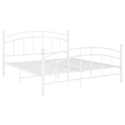 vidaXL Estructura de cama de metal blanco 160x200 cm