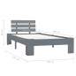 vidaXL Estructura de cama de madera maciza de pino gris 100x200 cm vidaXL Estructura de cama de madera maciza de pino gris 100x200 cm