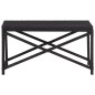 vidaXL Banco de jardín de ratán sintético negro 80 cm vidaXL Banco de jardín de ratán sintético negro 80 cm