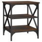 vidaXL Mesa auxiliar madera contrachapada marrón roble 40x42x50 cm