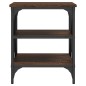 vidaXL Mesa auxiliar madera contrachapada marrón roble 40x42x50 cm