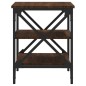 vidaXL Mesa auxiliar madera contrachapada marrón roble 40x42x50 cm