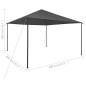 vidaXL Cenador gris antracita 4x4x3 m 180 g/m² vidaXL Cenador gris antracita 4x4x3 m 180 g/m²